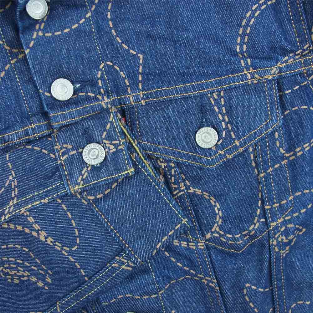 A BATHING APE アベイシングエイプ 56156-0004 LEVI'S リーバイス Type III Split Trucker Jacket トラッカー デニム ジャケット インディゴブルー系 XS【美品】【中古】
