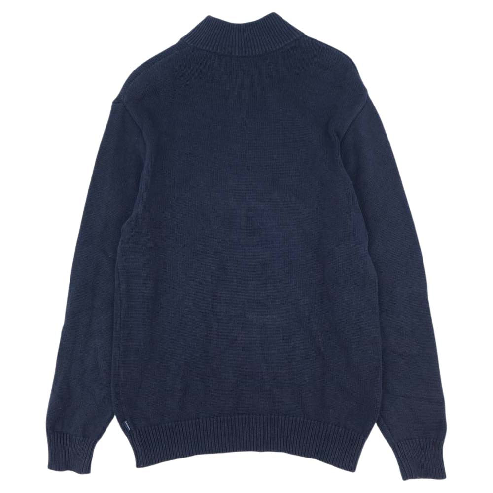 Supreme シュプリーム 16AW Half Zip Mock Neck Sweater ハーフジップ モックネック セーター ネイビー系 M【中古】