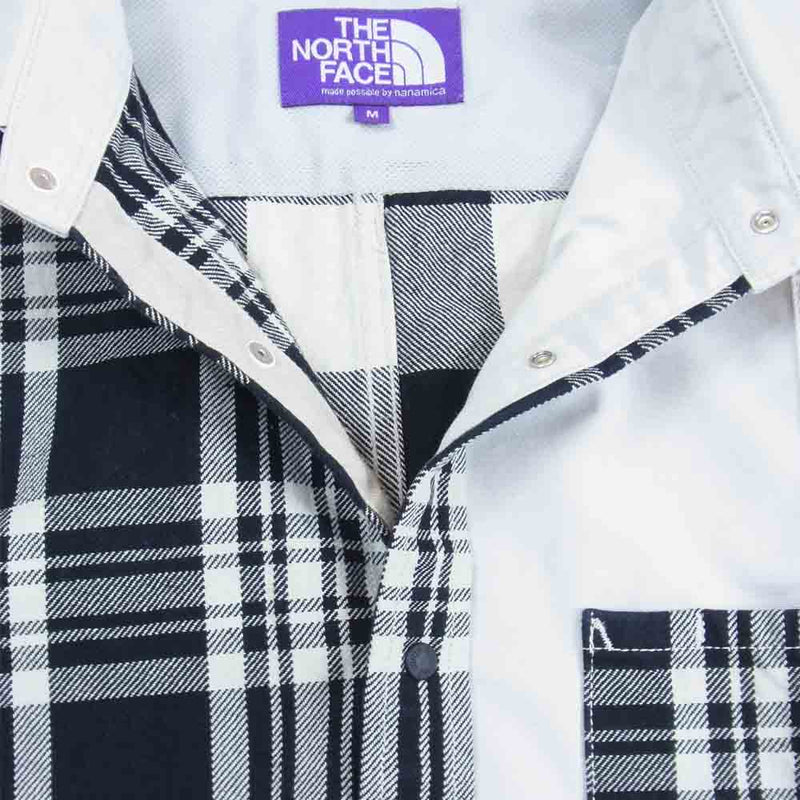 パープルレーブル Plaid Patchwork Shirt / M