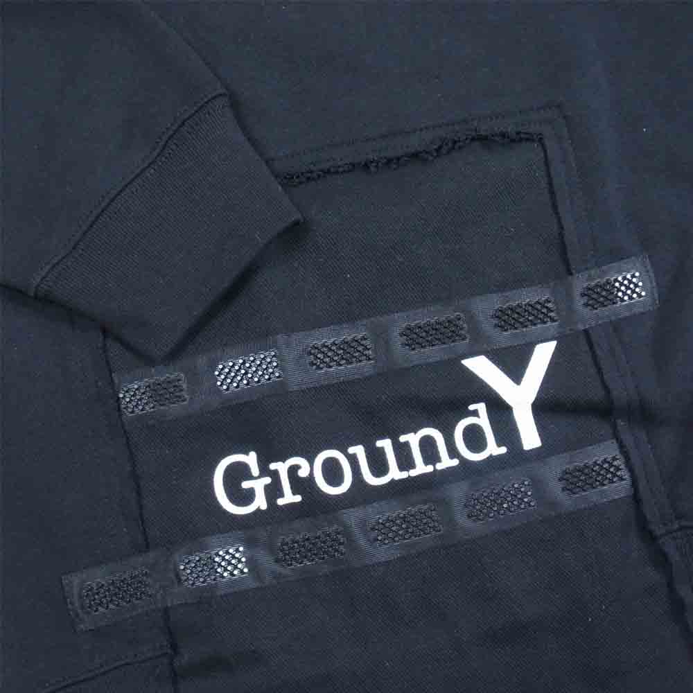 Yohji Yamamoto ヨウジヤマモト GroundY GT-T28-071 Cotton Jersey Basic Sweat ロゴ スウェット ブラック系 4【中古】