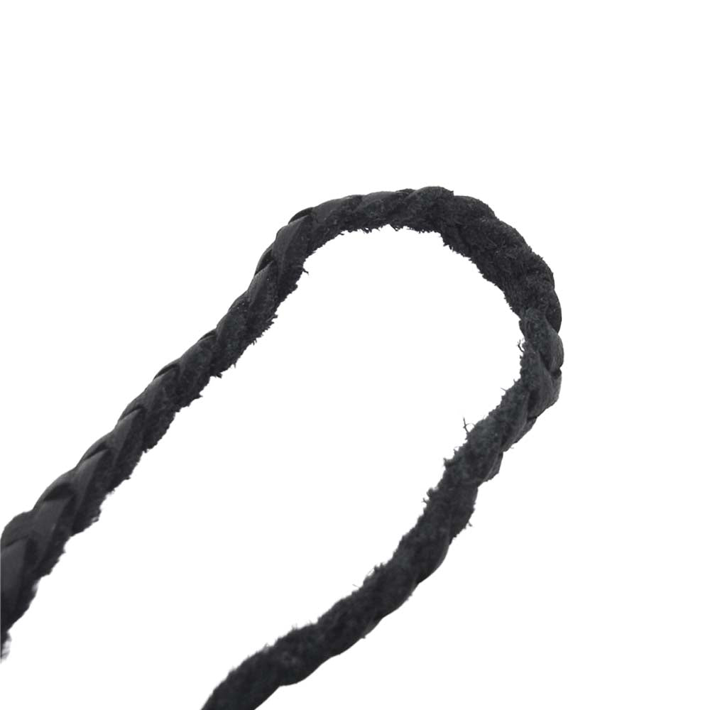 CHROME HEARTS クロムハーツ(原本無) LEATHER BRAID レザーブレード ネックレス ブラック系【中古】