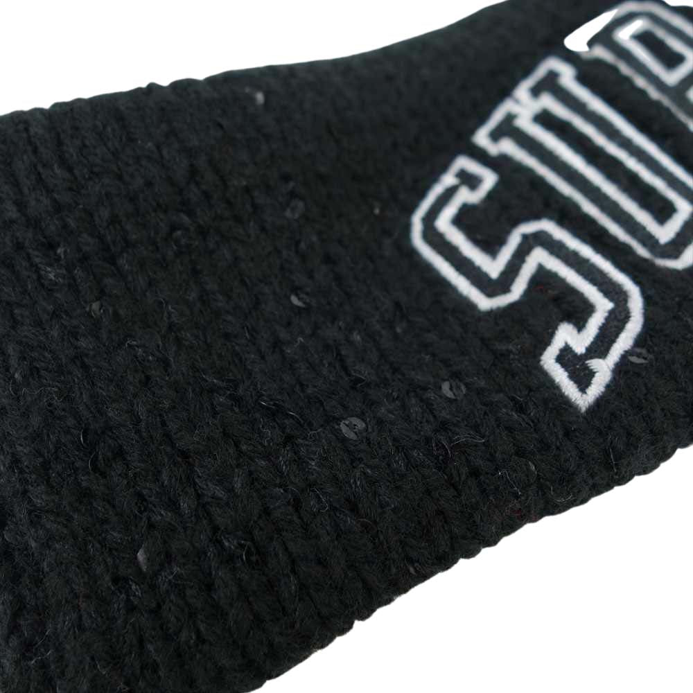 Supreme シュプリーム 18AW × ニューエラ NEW ERA Sequin Arc Logo Headband アーチロゴ ヘッドバンド ブラック系【中古】