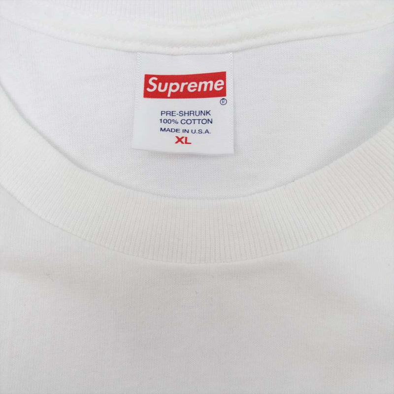 Supreme シュプリーム 20SS Chrome Logo TEE クローム ロゴ プリント Tシャツ ホワイト系 XL【中古】
