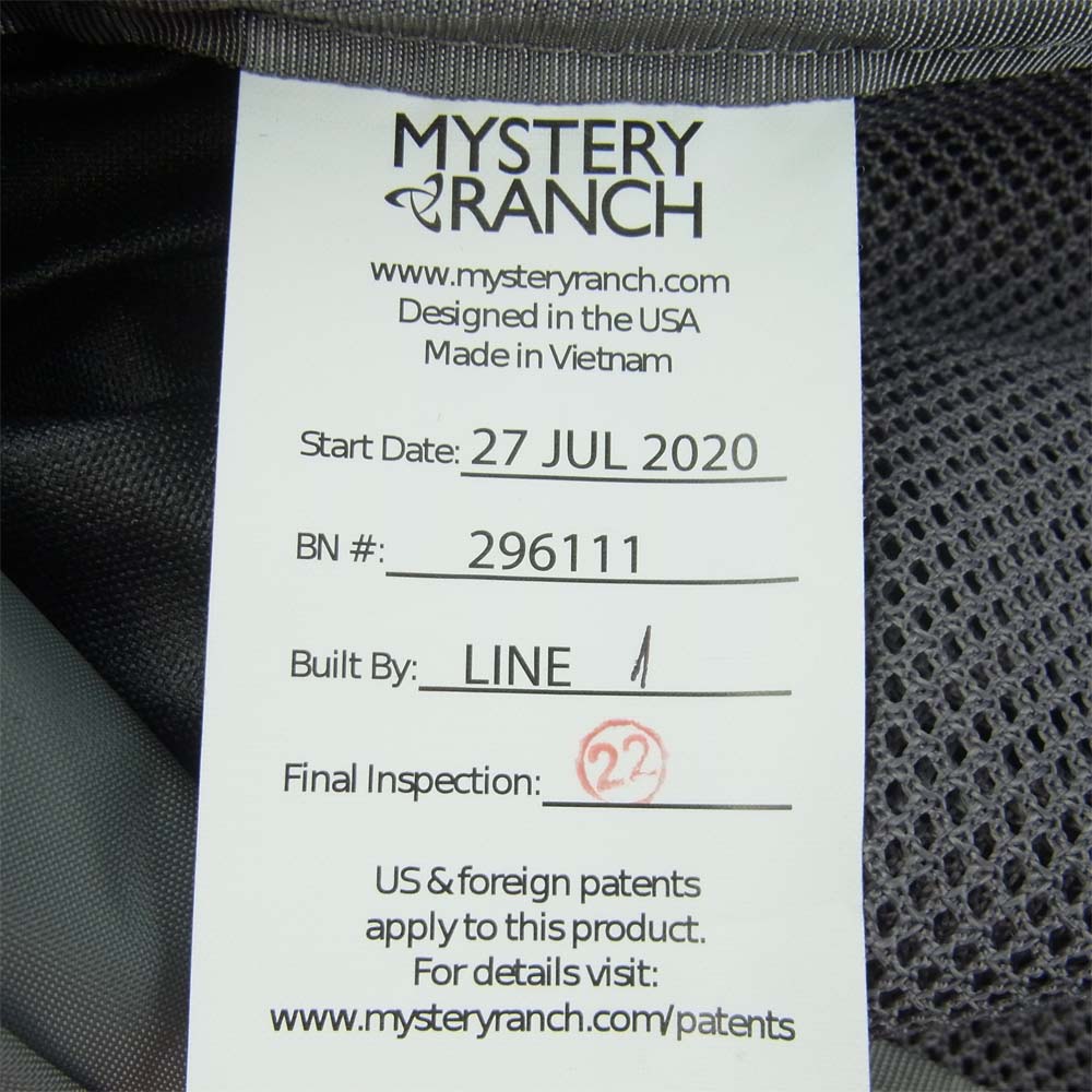 MYSTERY RANCH ミステリーランチ 111183-001-45 2 Day Assault 2デイ アサルト バックパック リュック ブラック系【新古品】【未使用】【中古】