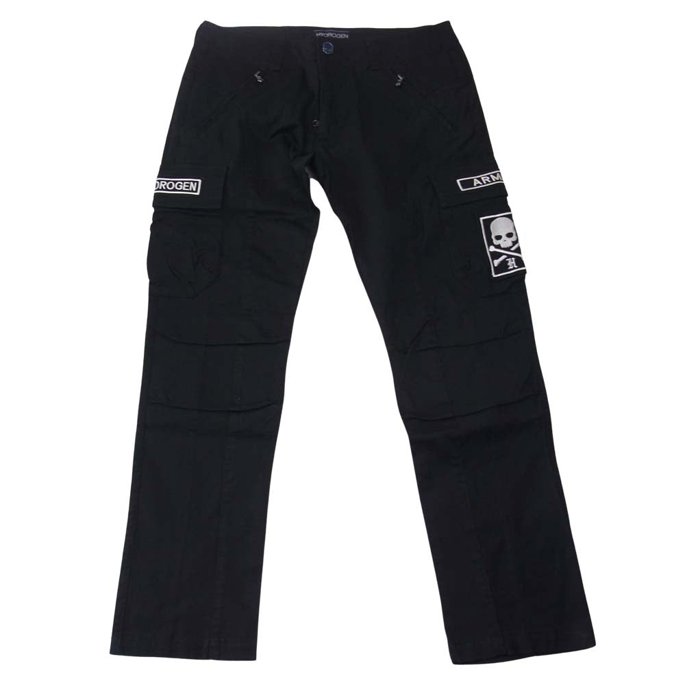 ハイドロゲン Scull Army Cargo Pants スカル アーミー カーゴパンツ ブラック系 32【美品】【中古】