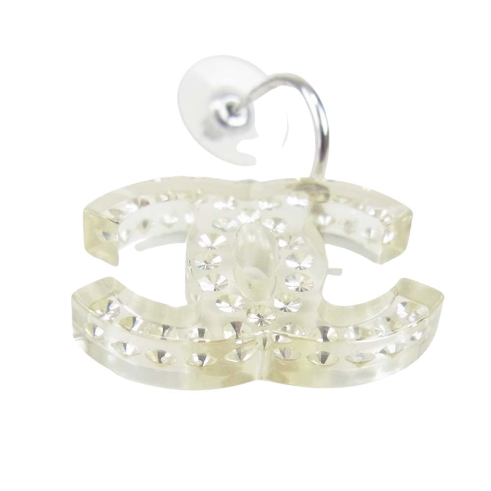 CHANEL シャネル A28940 Y02019 ココマーク クリア ピアス クリア系【中古】