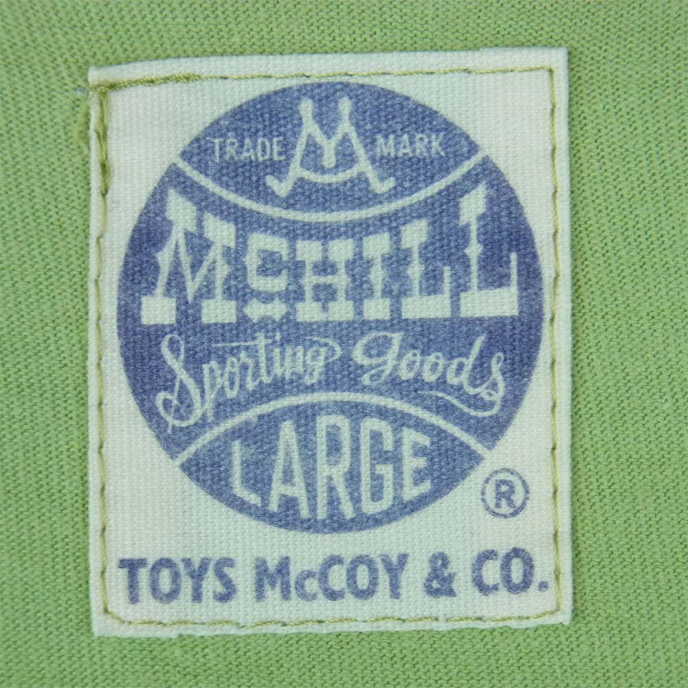 TOY'S McCOY トイズマッコイ McHILL マックヒル × Felix the Cat フェリックス プリント 半袖 Tシャツ ライムグリーン系 L【中古】