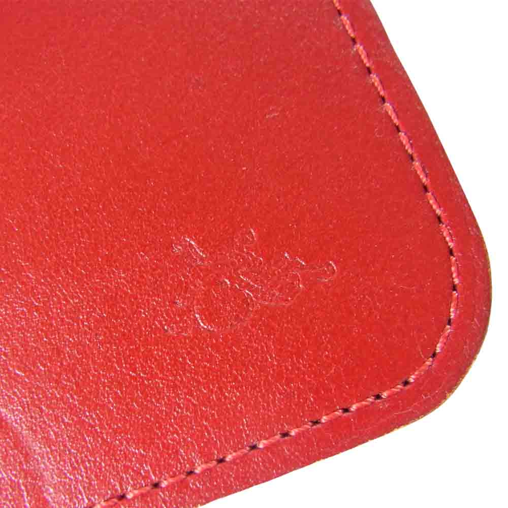 KAWATAKO カワタコ 革蛸 レザー ミドル ワレット レッド系【中古】