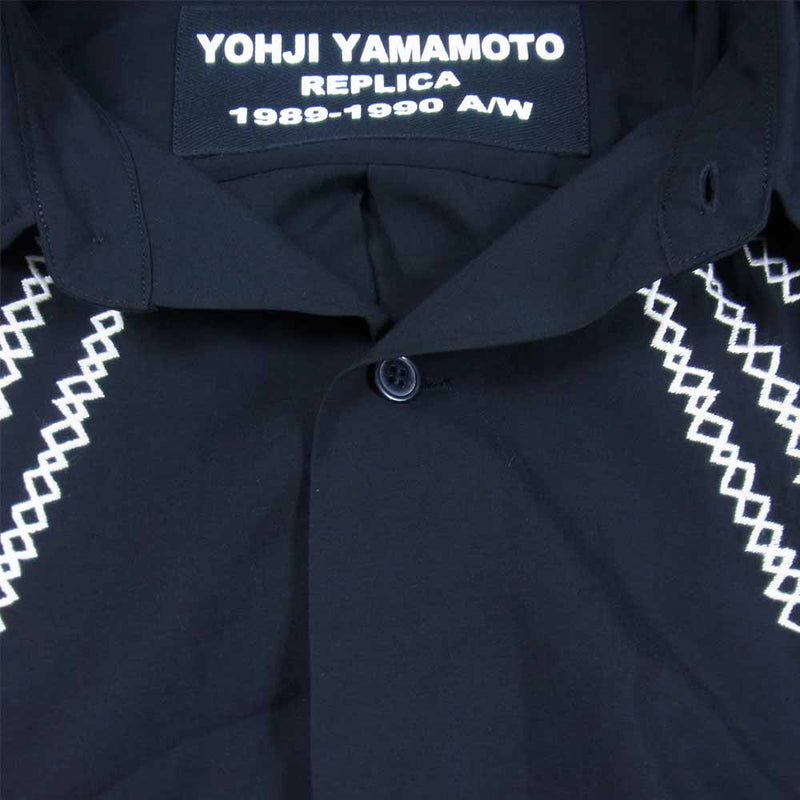 yohji yamamoto pour homme レーヨンノーカラー長袖シャツ