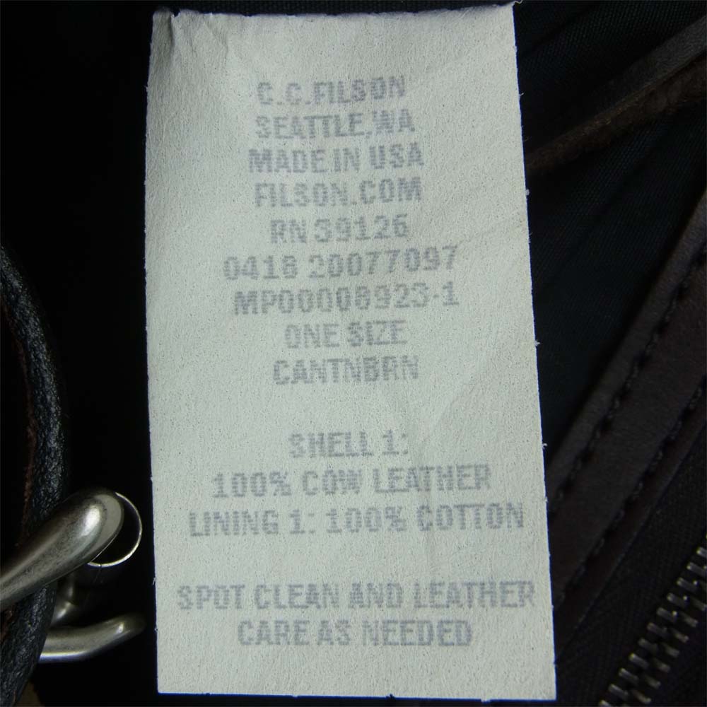 FILSON フィルソン SUEDE TOTE スエード スウェード 牛革 コットン トートバッグ USA製 カーキ系【中古】