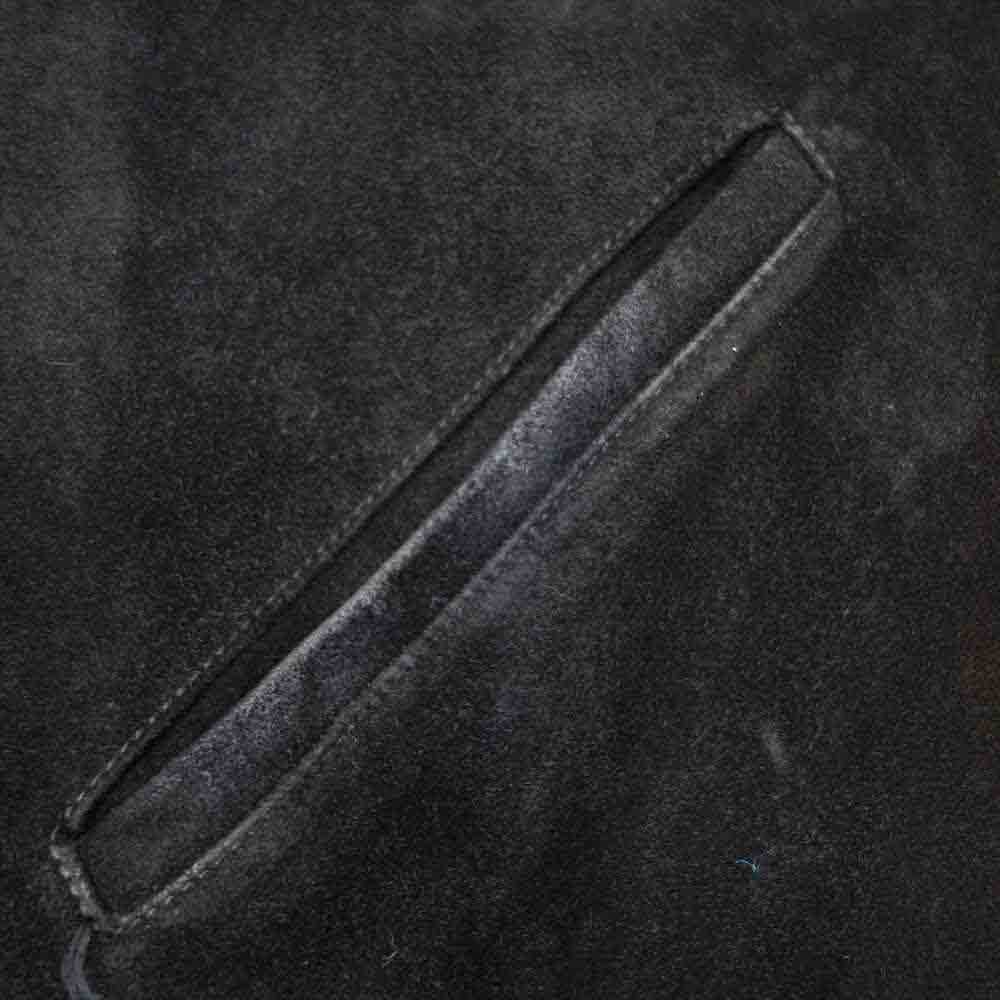 CHROME HEARTS クロムハーツ(原本無) ダガージップ スエード レザー ジャケット ブラック系 L【中古】