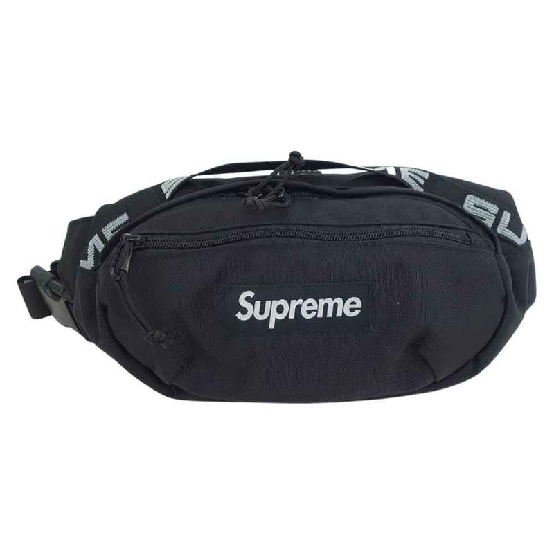 新品 18ss supreme waist bag ウエストバッグ 黒 ブラック