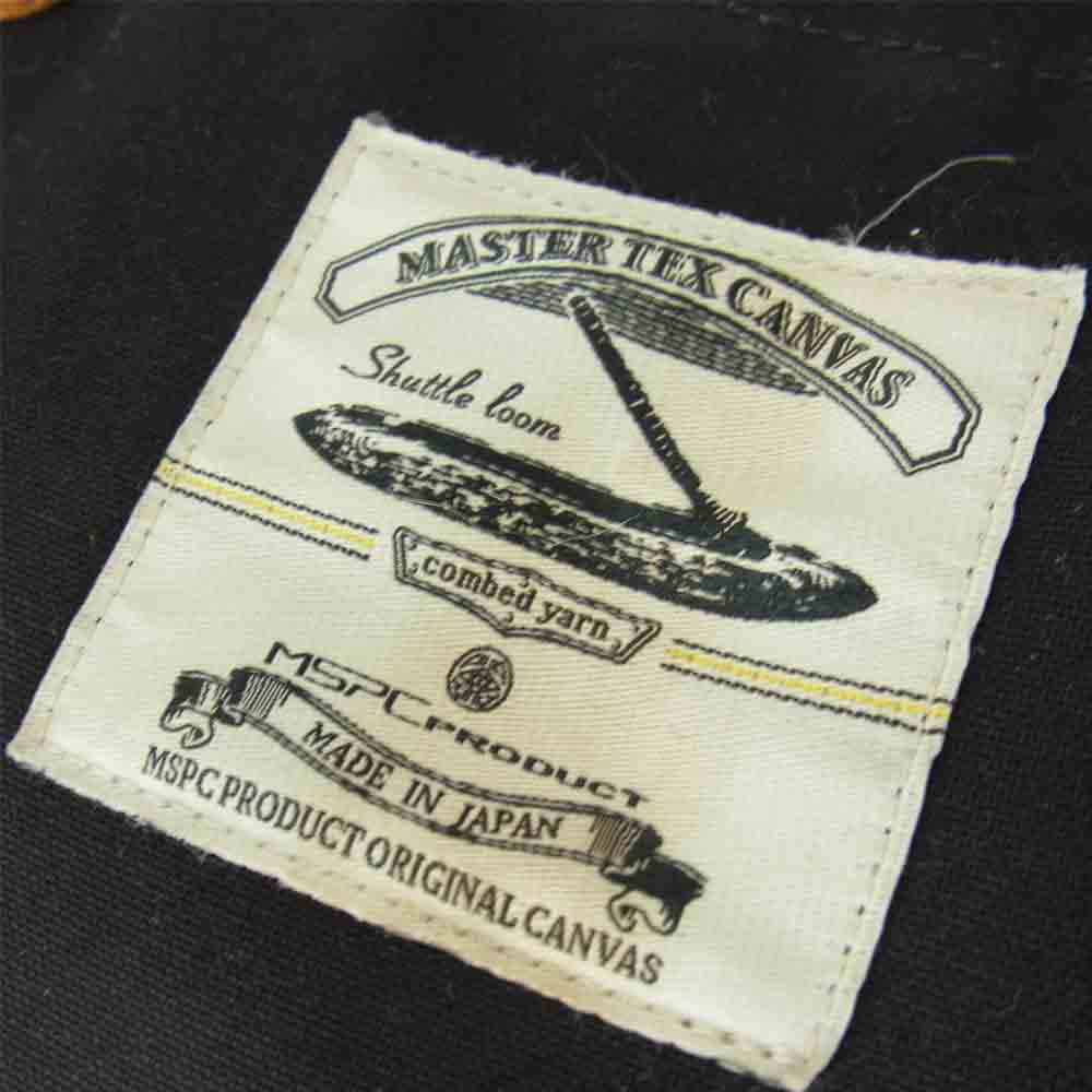 MASTERPIECE マスターピース レザー ハンドル キャンバス トート バッグ ブラック系【中古】