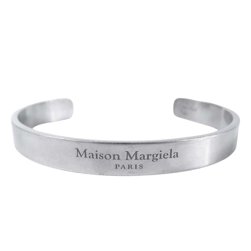MAISON MARTIN MARGIELA メゾンマルタンマルジェラ SM1UY0027 S12894 カフ ロゴ ブレスレット イタリア製  シルバー系 XS【中古】