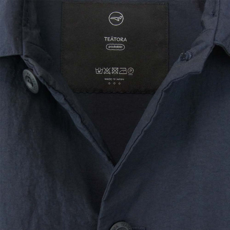 TEATORA テアトラ tt-SHT-P Cartridge Shirt Packable カートリッジ シャツ パッカブル  ネイビー系【美品】【中古】