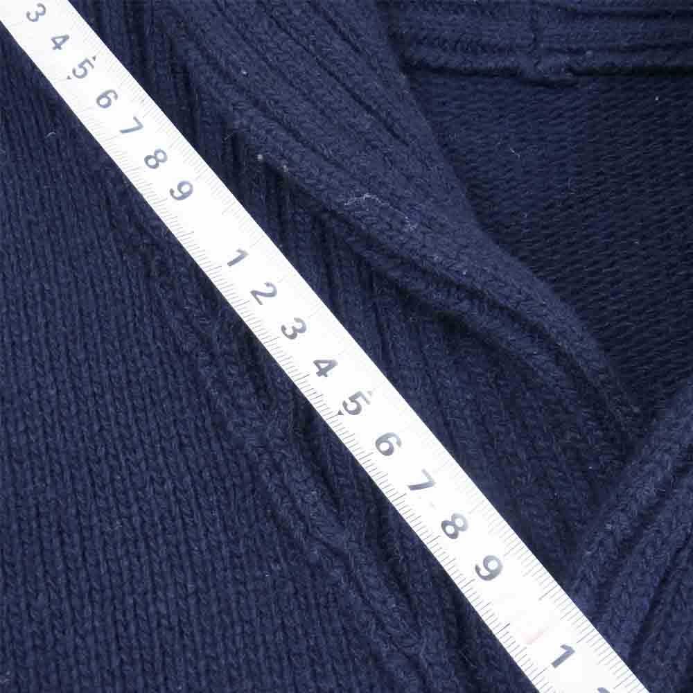 F.C.R.B. エフシーアールビー FCRB-112023 ショールカラー カーディガン ワッペン ウール ダークネイビー系 S【中古】