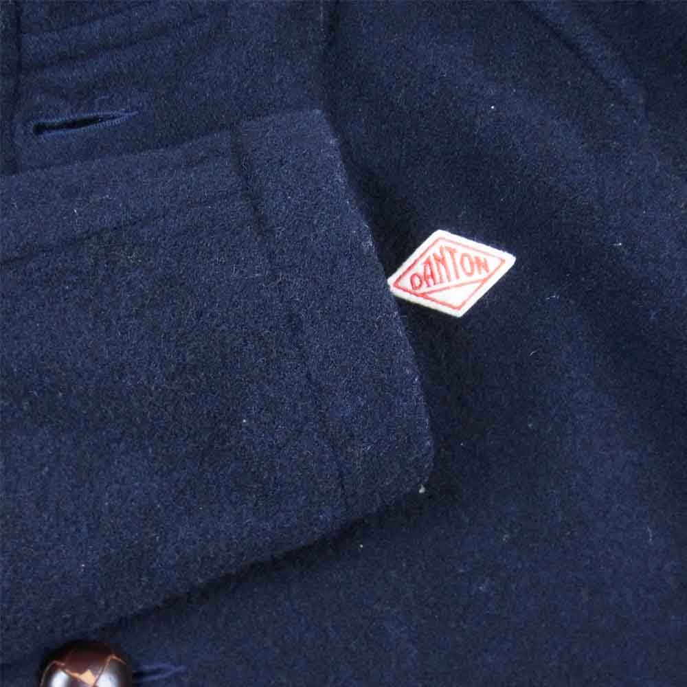 Danton ダントン 17A-WS-004 ウール モッサ フード コート 日本製 ダークネイビー系 34【中古】