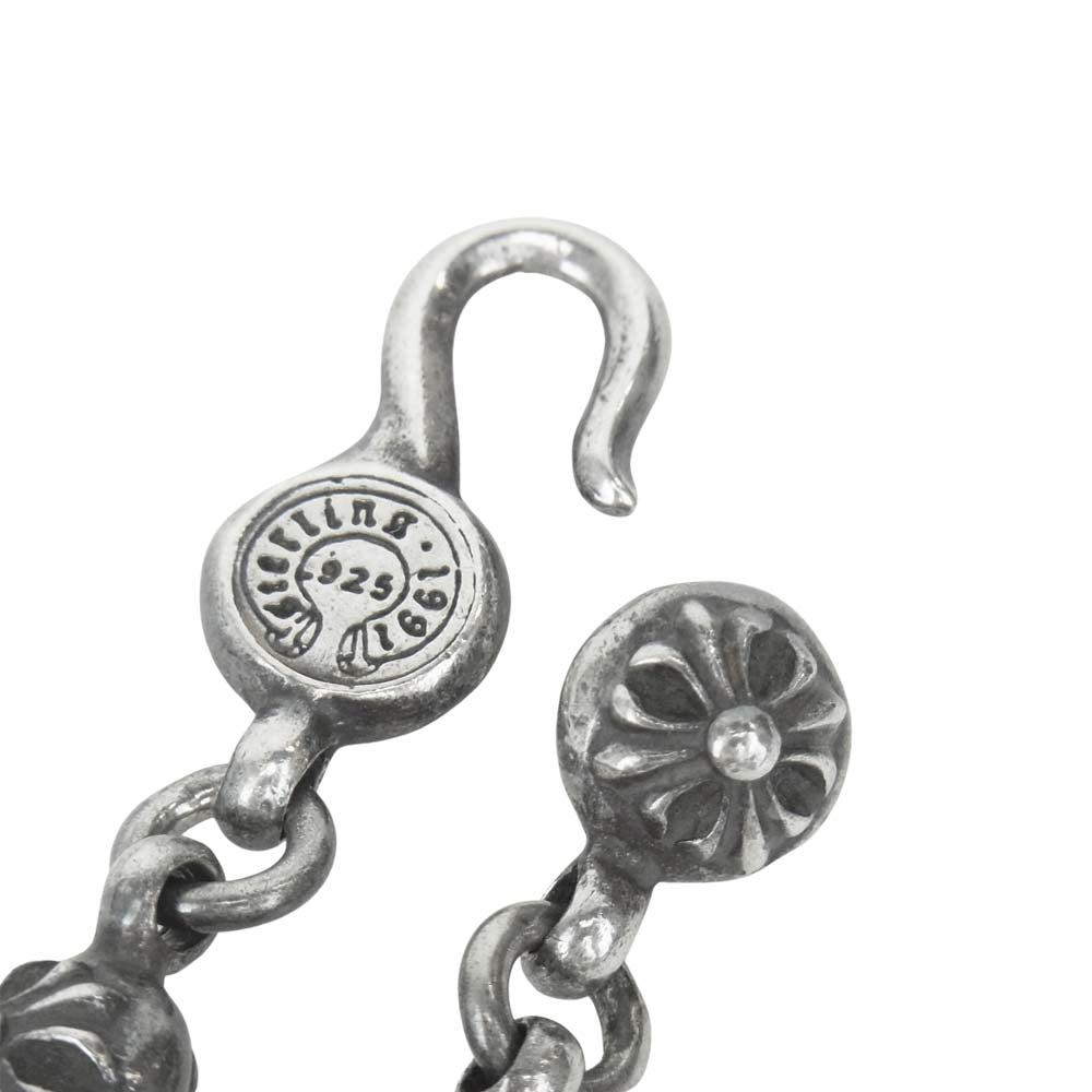CHROME HEARTS クロムハーツ(原本無) スモール CHクロス クロスボール ネックレス シルバー系【中古】