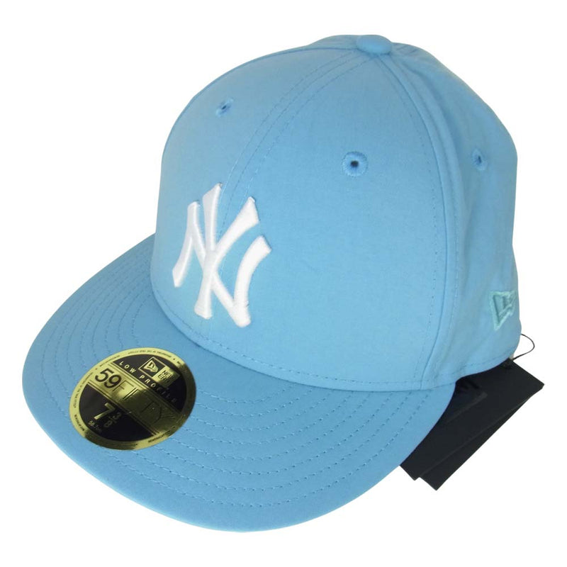 NEW ERA ニューエラ KITH Newyork Yankees Nylon Cap キス ニューヨークヤンキース ナイロン キャップ  ライトブルー系 7 3/8【中古】