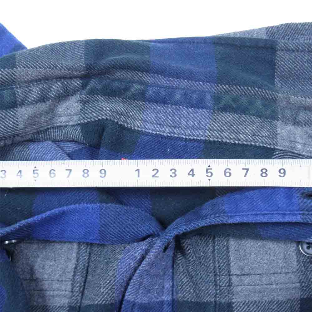 Supreme シュプリーム heavyweight flannel shirt ヘビーウェイト フランネル シャツ ブルー系 L【中古】