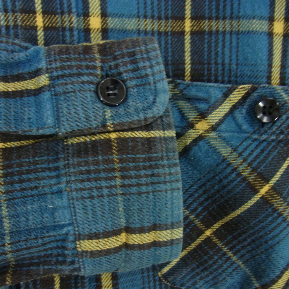 TENDERLOIN テンダーロイン T-HEAVY FLANNEL CHECK SHT ヘビー フランネル チェック ブルー系 L【中古】