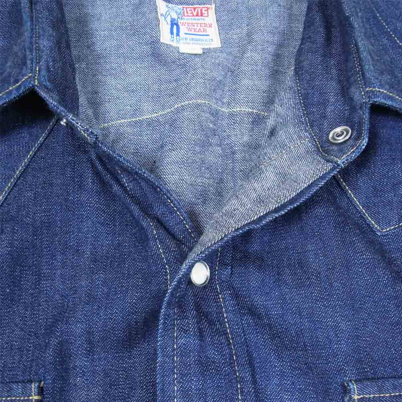 Levi's リーバイス 72050027 LVC 1955 Sawtooth Denim Shirt デニム ウエスタン シャツ インディゴブルー系  M【中古】