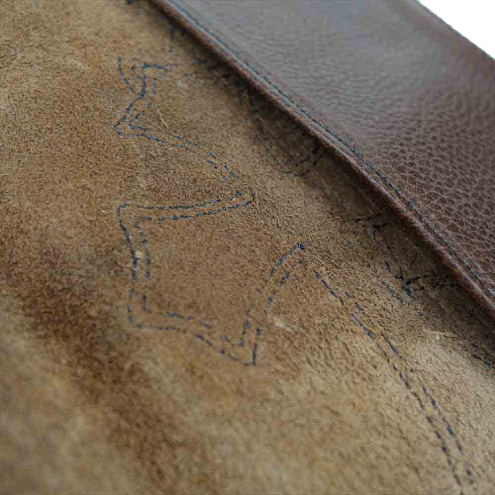 CHROME HEARTS クロムハーツ(原本無) PASSPORT COVER 3セメタリー クロスパッチ レザー パスポートケース ブラウン系【中古】