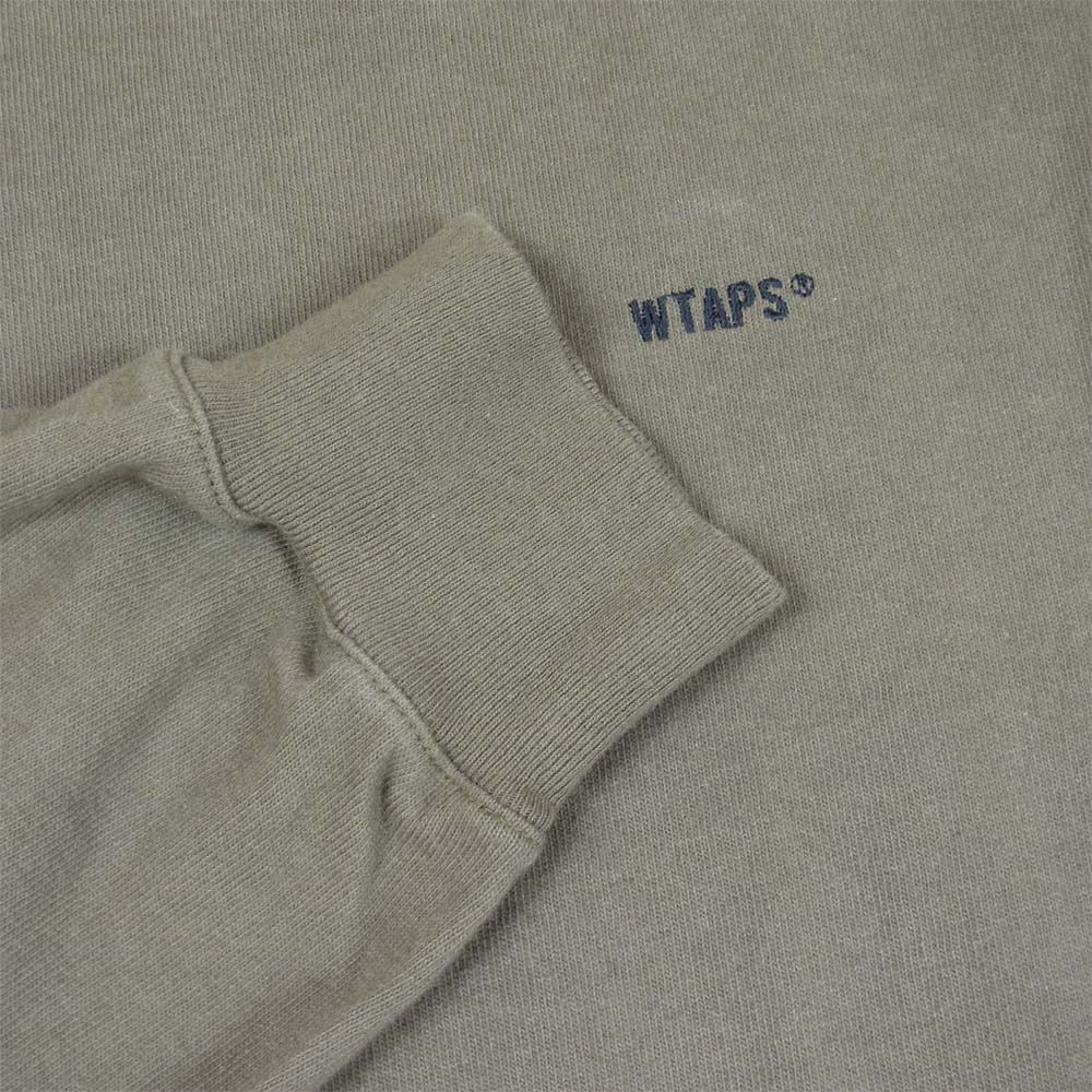 WTAPS ダブルタップス 20SS 201ATDT-CSM35 SNEAK PEAK TEE COTTON 長袖 Tシャツ OLIVEDRAB S【中古】