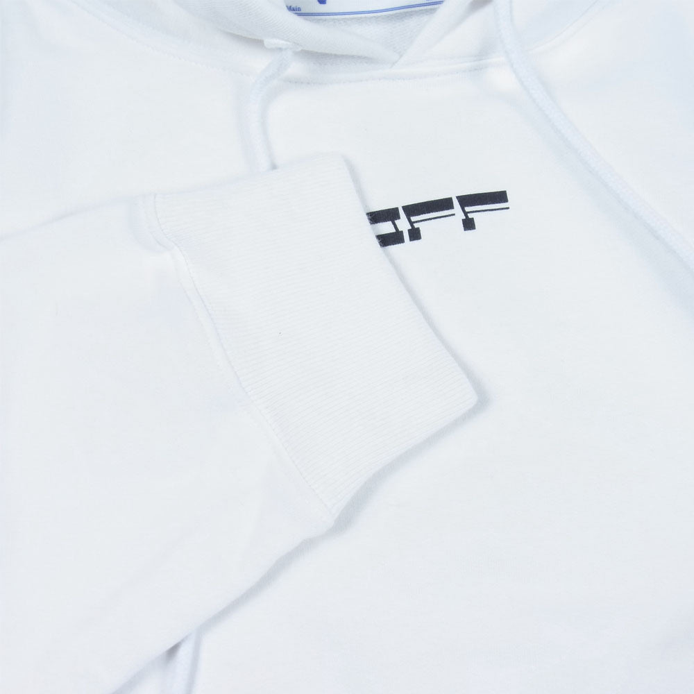 OFF-WHITE オフホワイト 20AW OMBB037E20FLE007 国内正規品 MASKED FACE OVER HOODIE オーバーサイズ フーディ ホワイト系 L【美品】【中古】