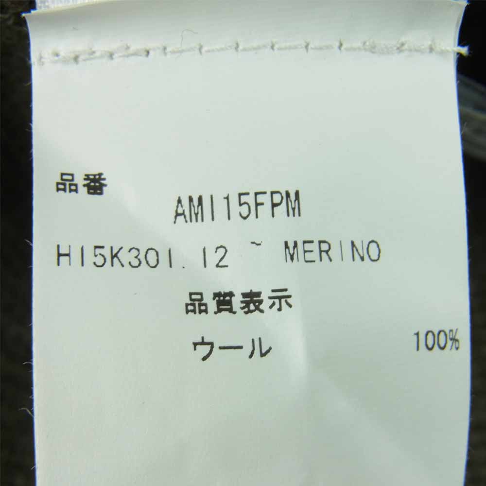 アミアレクサンドルマテュッシ AMI15FPM ニット ビーニー ニットキャップ フランス製 カーキ系【中古】