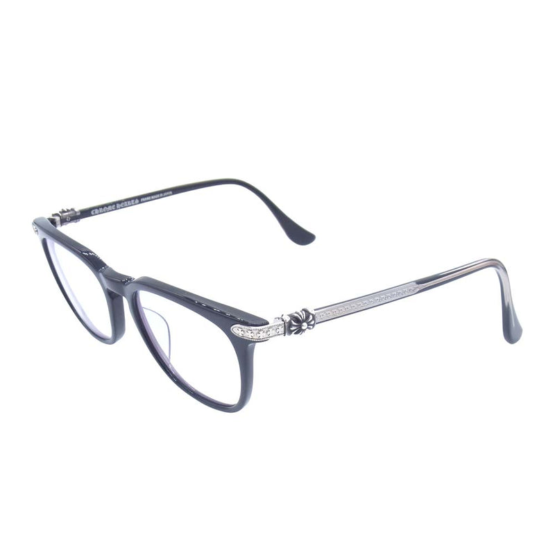 クロムハーツ  GISS CHプラステンプルスクエアフレーム眼鏡 メンズ 54□20-149