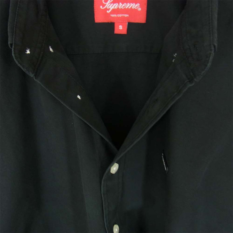 Supreme シュプリーム 21AW Small Box Twill Shirt スモール ボックスロゴ ツイル シャツ ブラック系  S【新古品】【未使用】【中古】