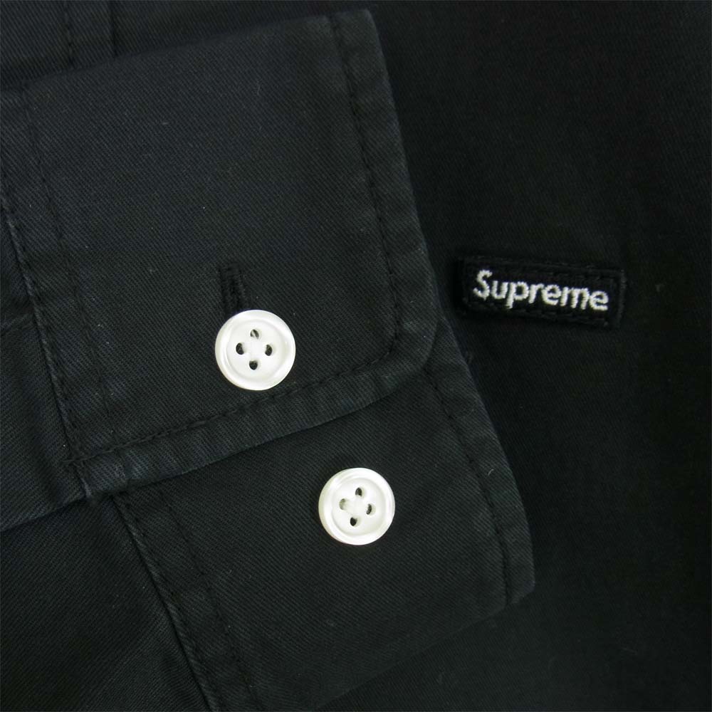 Supreme シュプリーム 21AW Small Box Twill Shirt スモール ボックスロゴ ツイル シャツ ブラック系 S【新古品】【未使用】【中古】