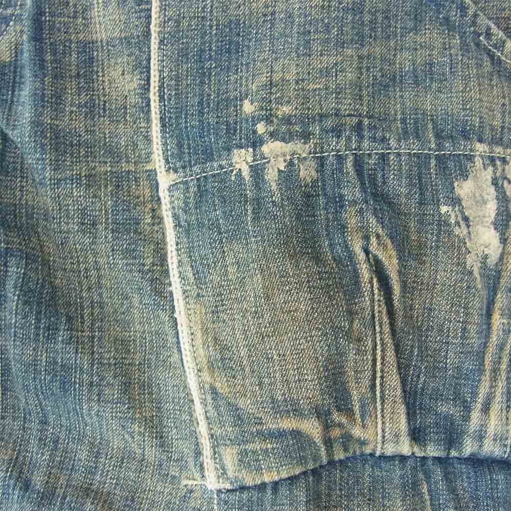 ミスターフリーダム クラッシュ リペア 加工 デニム パンツ インディゴブルー系 32【中古】