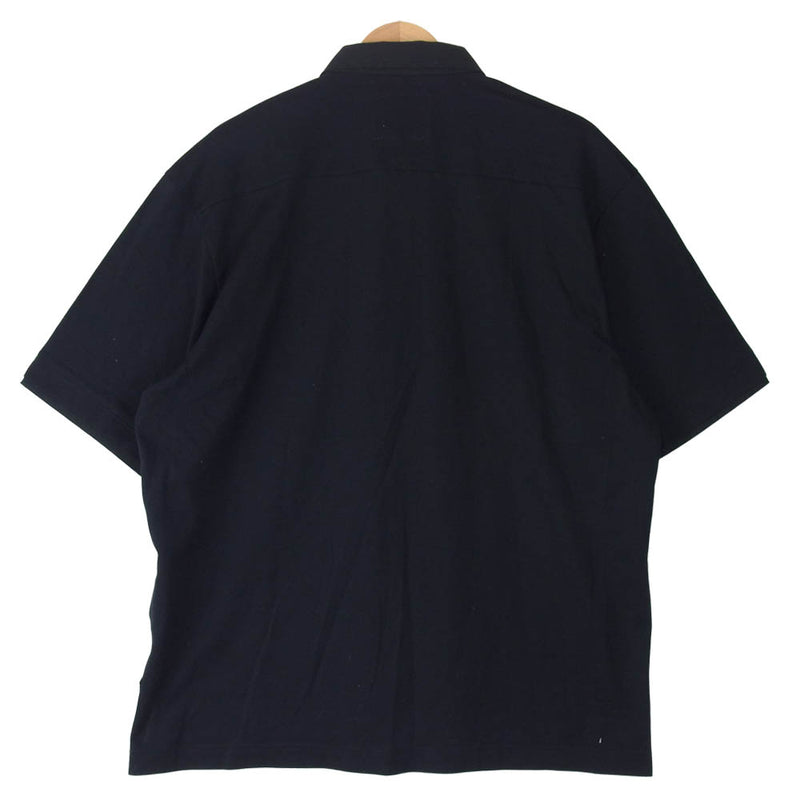 Sacai サカイ 21SS 21-02517M Cotton Jersey Polo Shirt Sロゴ 刺繍 半袖 ポロシャツ ブラック系  ダークネイビー系 4【中古】