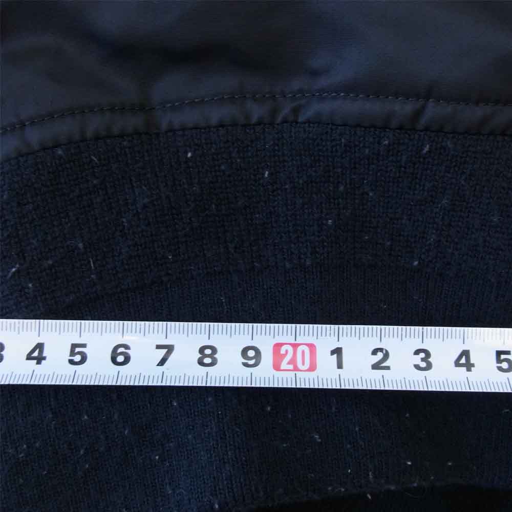 Sacai サカイ 20AW SCM-036 Sponge Sweat MA-1 Zip Hoodie ドッキング ジップ パーカー ブラック系 ダークネイビー系 3【中古】