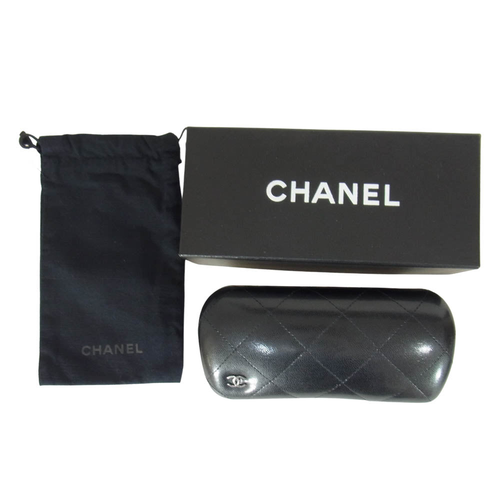 CHANEL シャネル 5377-A バタフライシェイプ サングラス ブラック系 57□17 140【美品】【中古】