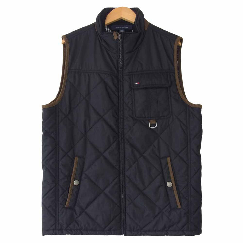 TOMMY HILFIGER トミーヒルフィガー キルティング ベスト ブラック系 XS【中古】