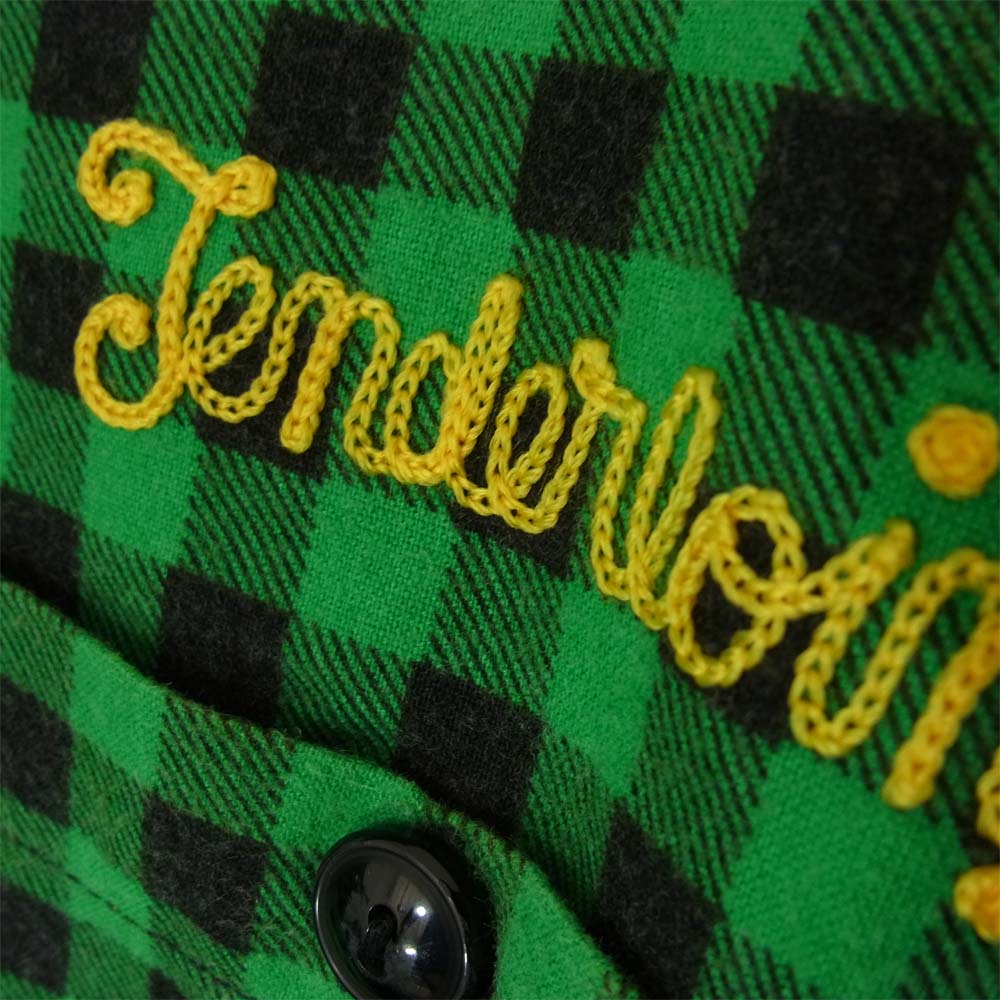 TENDERLOIN テンダーロイン T-PRINT FLANNEL SHT CHECK S/S フランネル グリーン系 S【中古】
