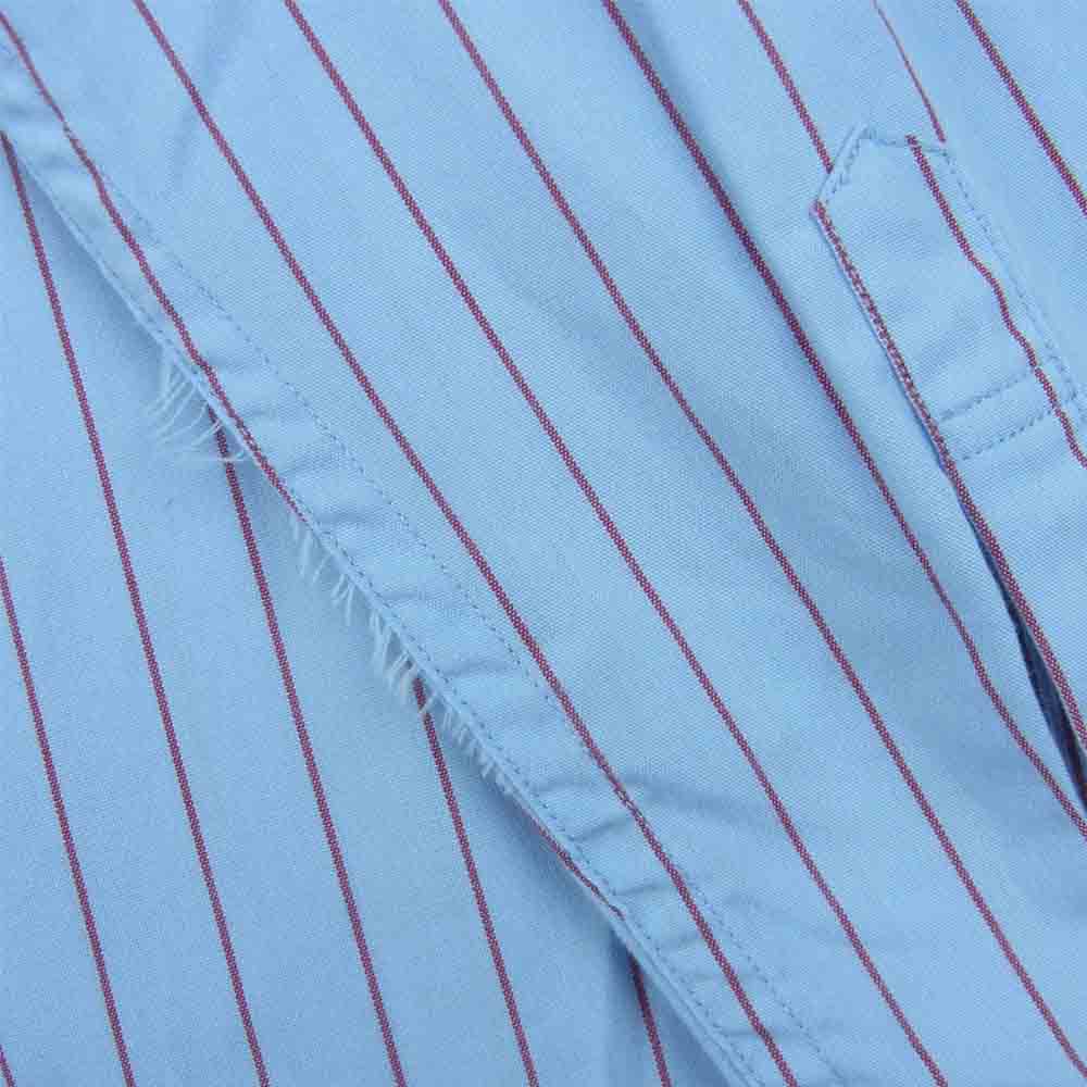 TENDERLOIN テンダーロイン T-STRIPE WORK SHT L/S ストライプ 長袖 ワーク シャツ ライトブルー系 XS【中古】