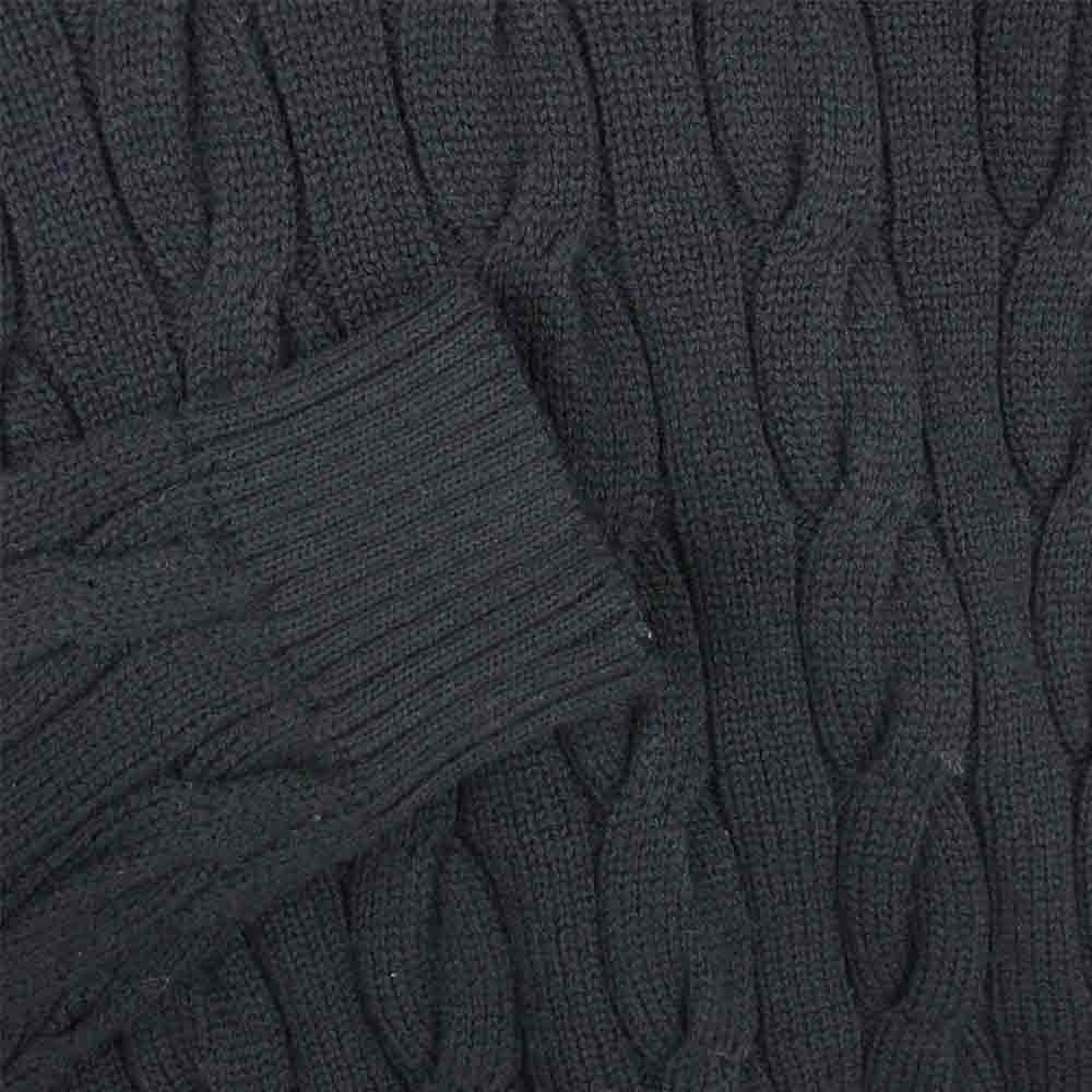 WACKO MARIA ワコマリア 15fw-wmk-cb01 クルーネック ケーブル セーター ニット ブラック系 L【中古】
