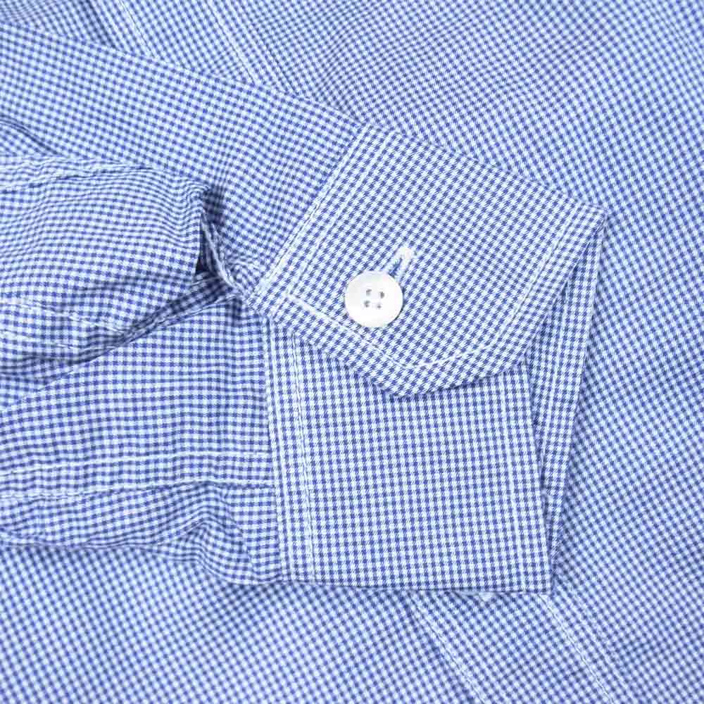 JUNYA WATANABE COMME des GARCONS MAN ジュンヤワタナベコムデギャルソンマン 21SS WG-B037 綿チェック 綿ラミーサテン 綿ストライプ 長袖 シャツ ブルー系 XS【新古品】【未使用】【中古】