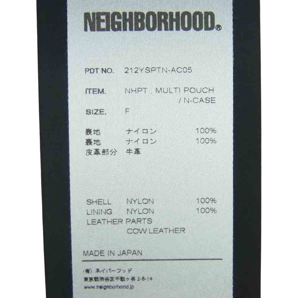 NEIGHBORHOOD ネイバーフッド 212YSPTN-AC05 PORTER NHPT . MULTI POUCH / N-CASE ポーター マルチ ポーチ ブラック系 F【新古品】【未使用】【中古】