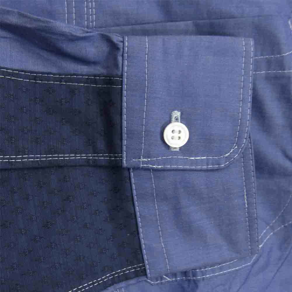 JUNYA WATANABE COMME des GARCONS MAN ジュンヤワタナベコムデギャルソンマン WG-B015 生地 切替 シャツ ブルー系 M【新古品】【未使用】【中古】