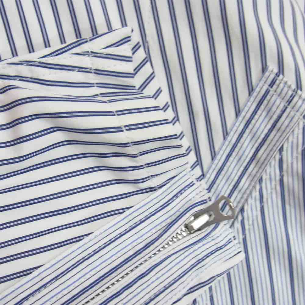 JUNYA WATANABE COMME des GARCONS MAN ジュンヤワタナベコムデギャルソンマン WG-J033 コットンポプリン ストライプ ジップ ジャケット ブルー系 XS【新古品】【未使用】【中古】