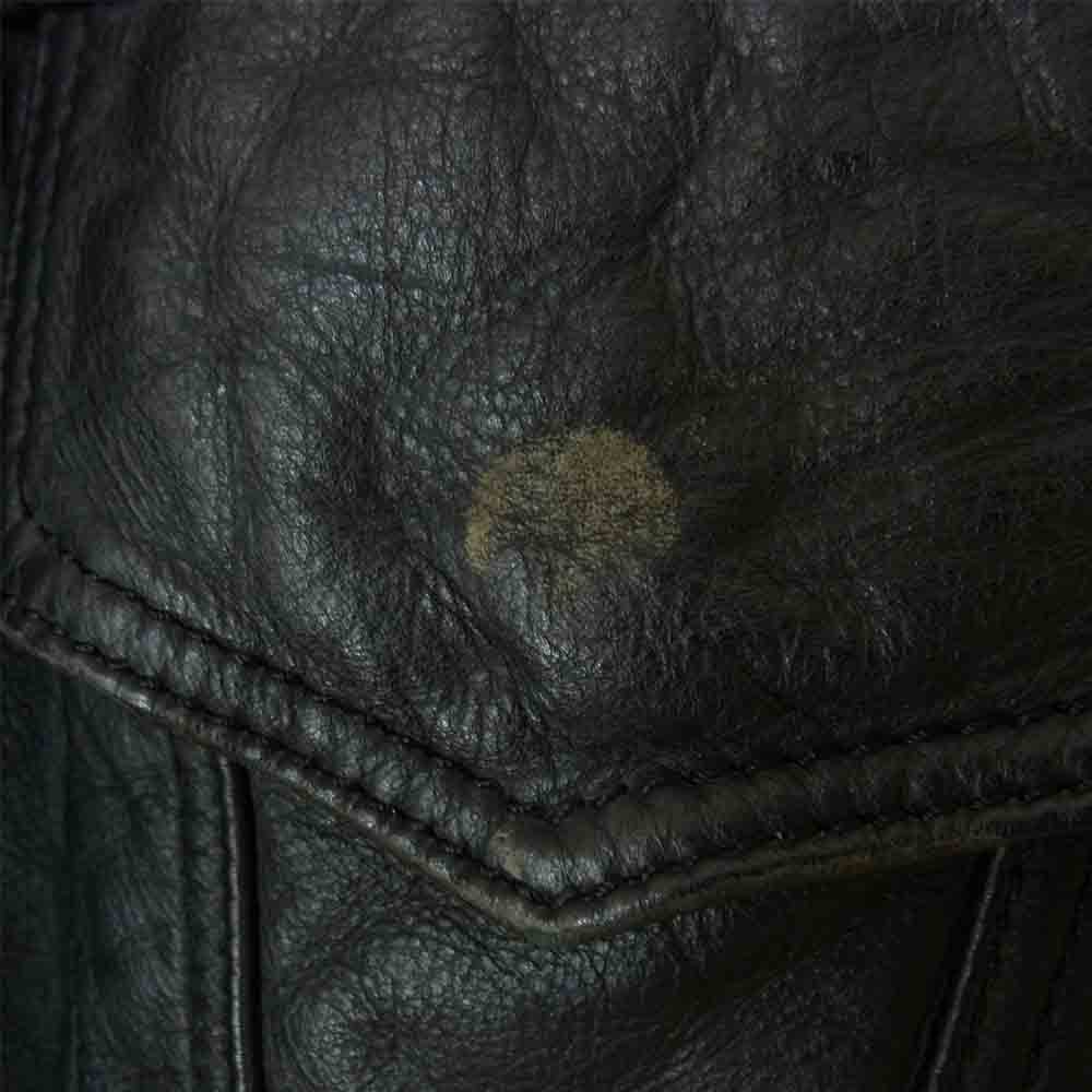 FULLCOUNT フルカウント カウハイド シングル レザー ライダース ジャケット ブラック系 36【中古】