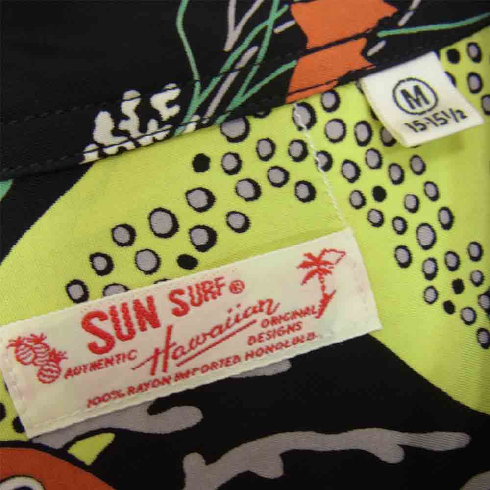 SUN SURF サンサーフ SS33867 RAYON S/S "UNDER SEA" レーヨン アロハ シャツ ブラック系 M【中古】