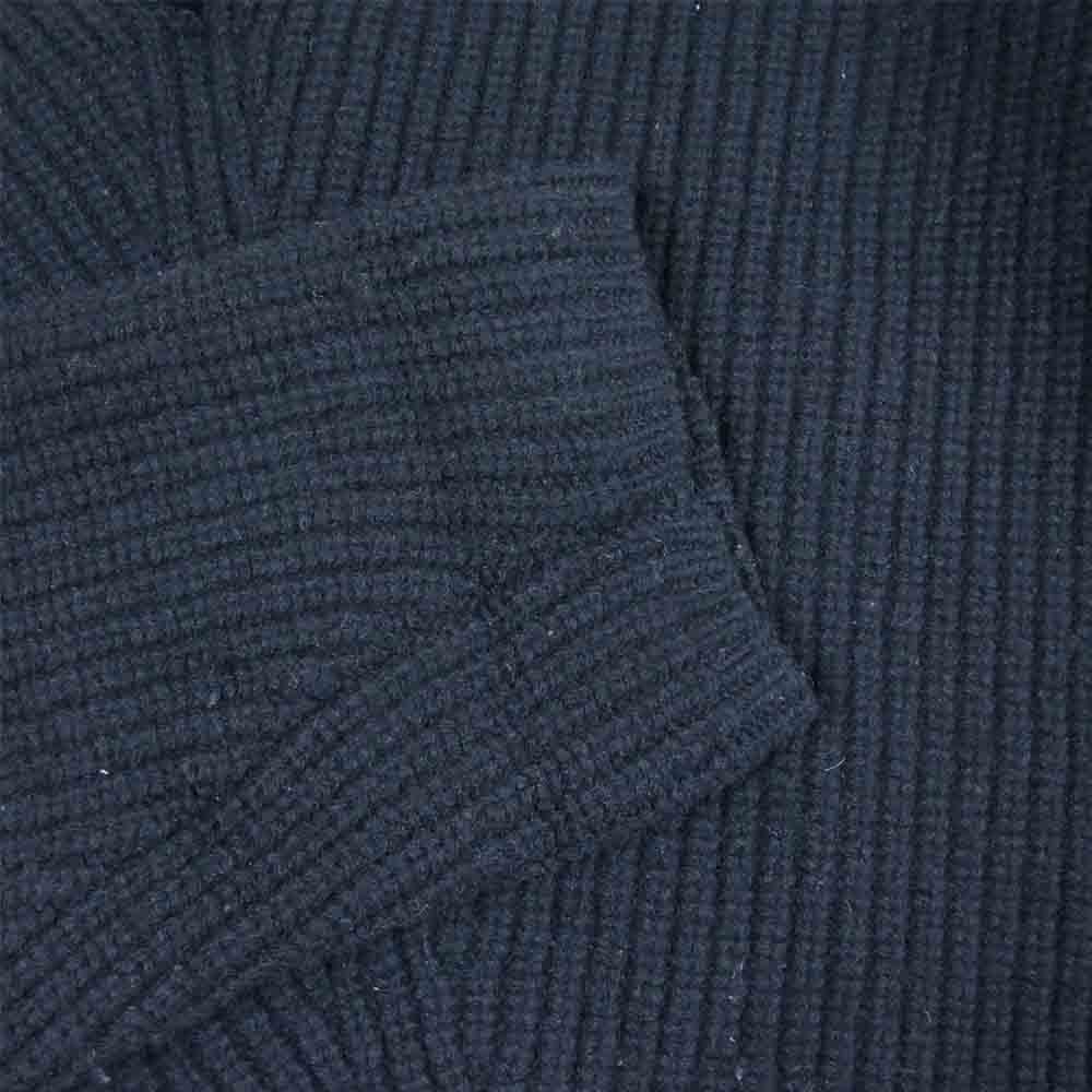 クラネ V-NECK BACK DROP KNIT ニット Vネック ウール100% セーター ブラック系 2【中古】