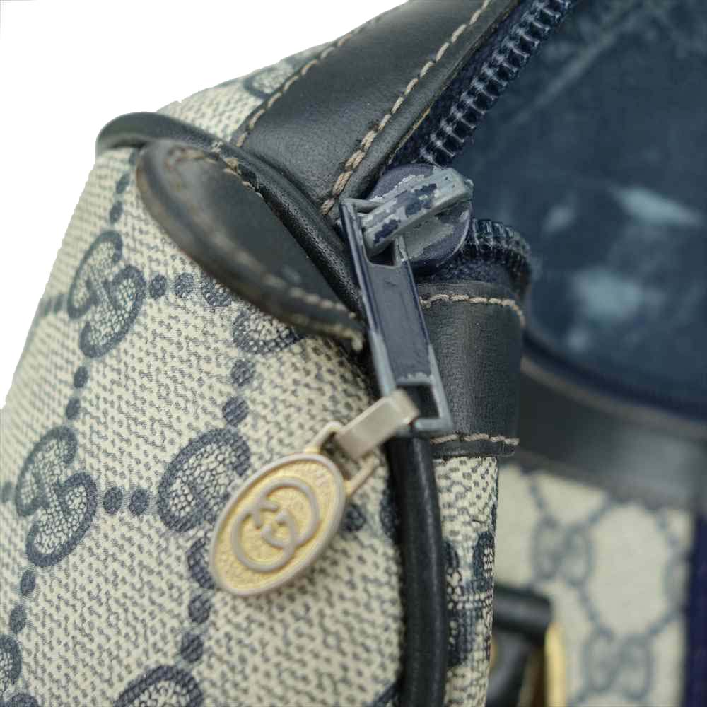GUCCI グッチ オールドグッチ OLD GUCCI シェリーライン ハンド バッグ グレー系 ダークネイビー系【中古】