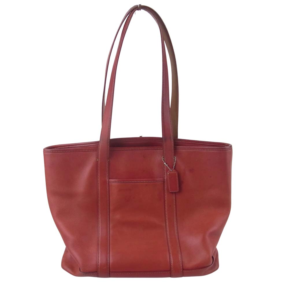 COACH コーチ A3S-5188 レザー トート バッグ レッド系【中古
